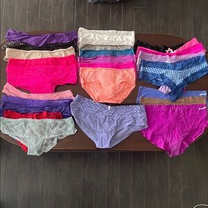 Victoria's Secret Vibrant Panty Set - Pink, Purple, Blue, Red, Orange (28)